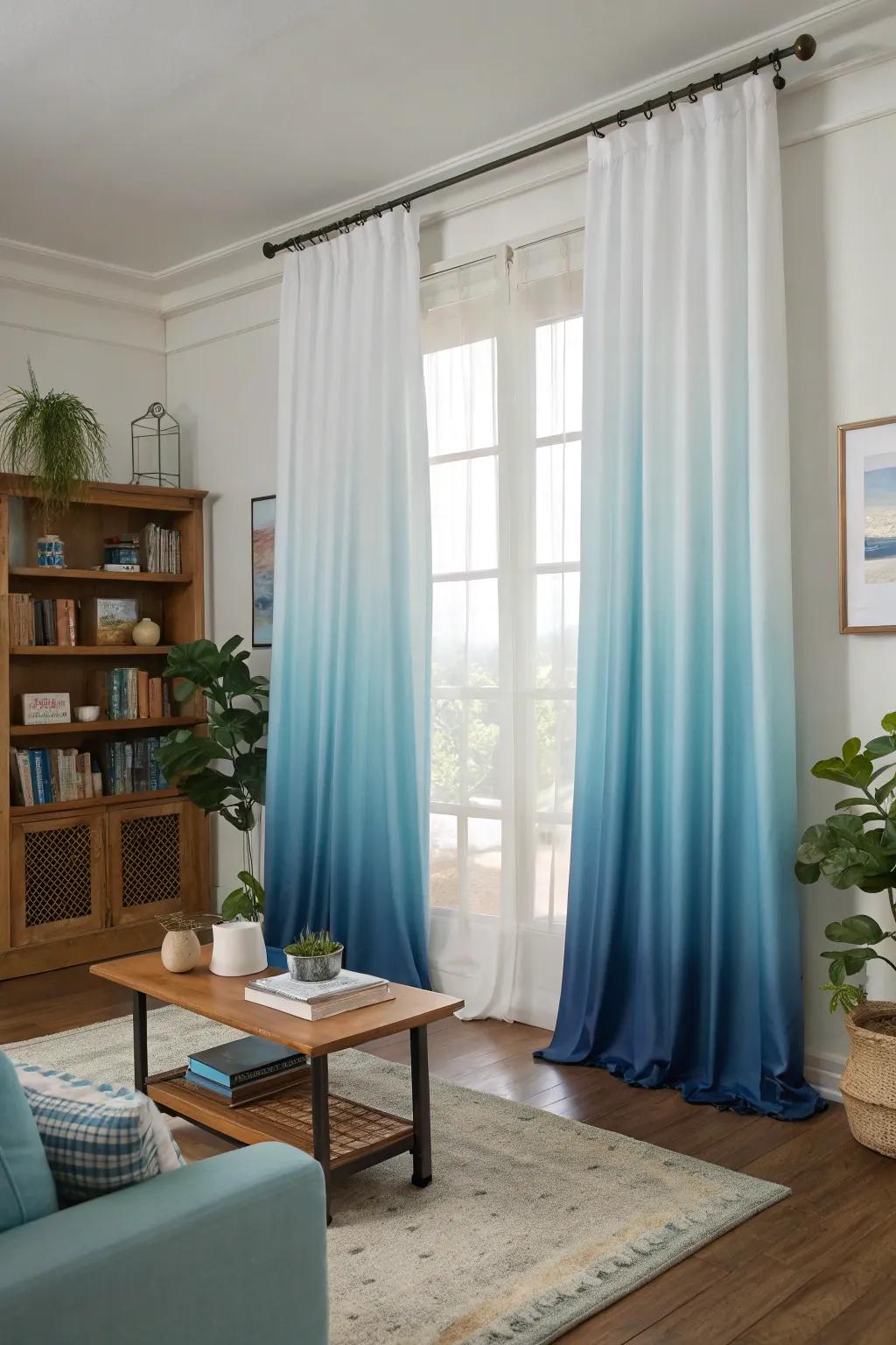 Gradient-toned window coverings contribute an innovative component.