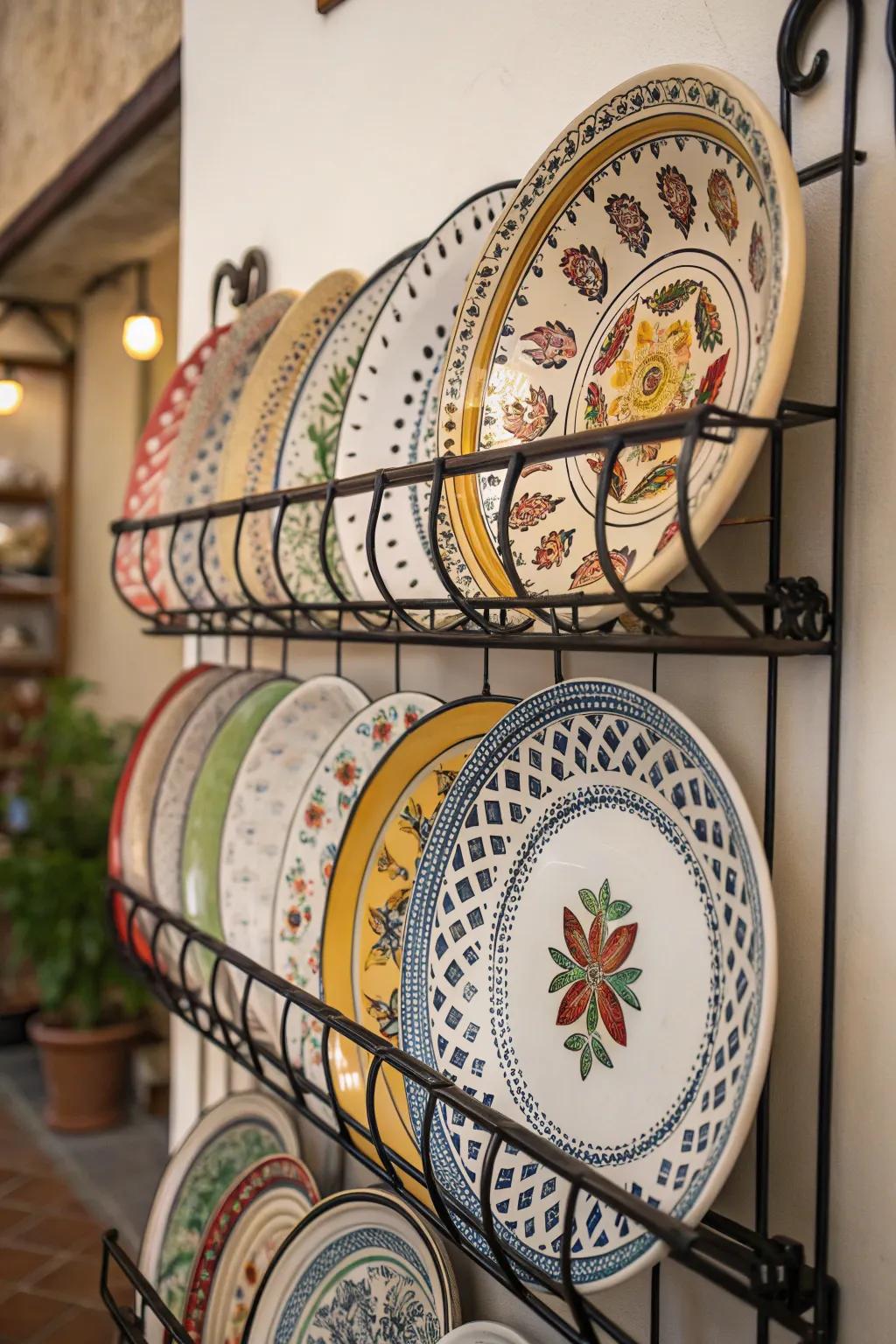 Ornamental plates introduce refinement to any space.