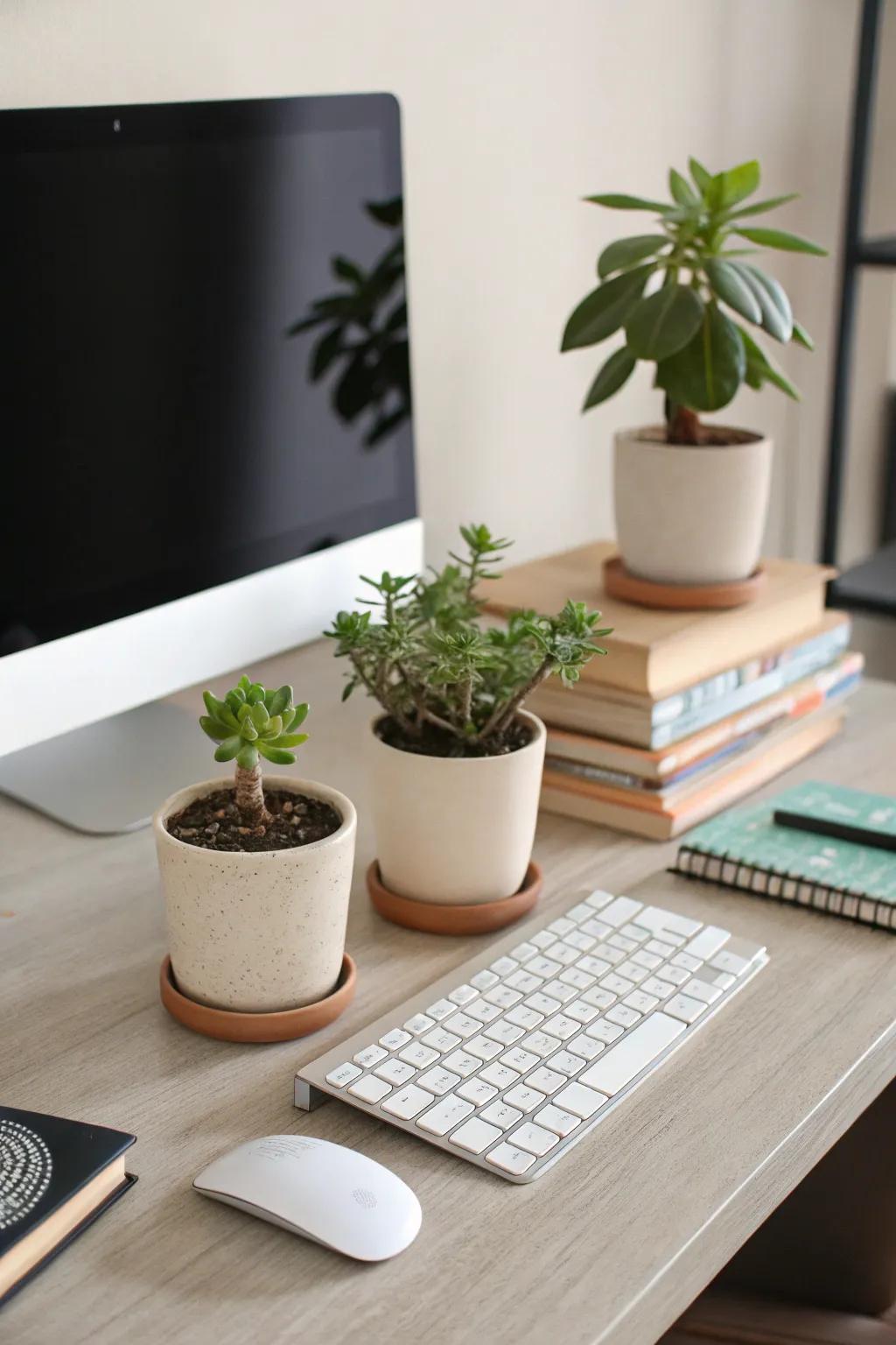 Plant life introduces vitality and freshness to your PC setup.