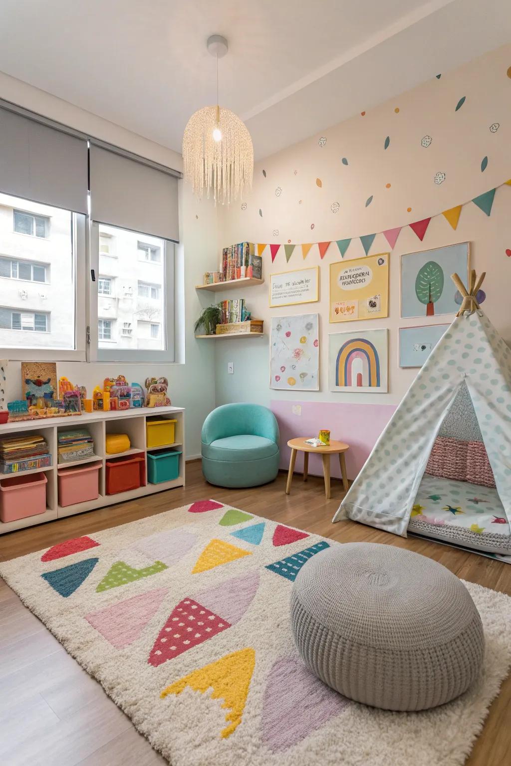 A chic mix of modern design and playful decor.