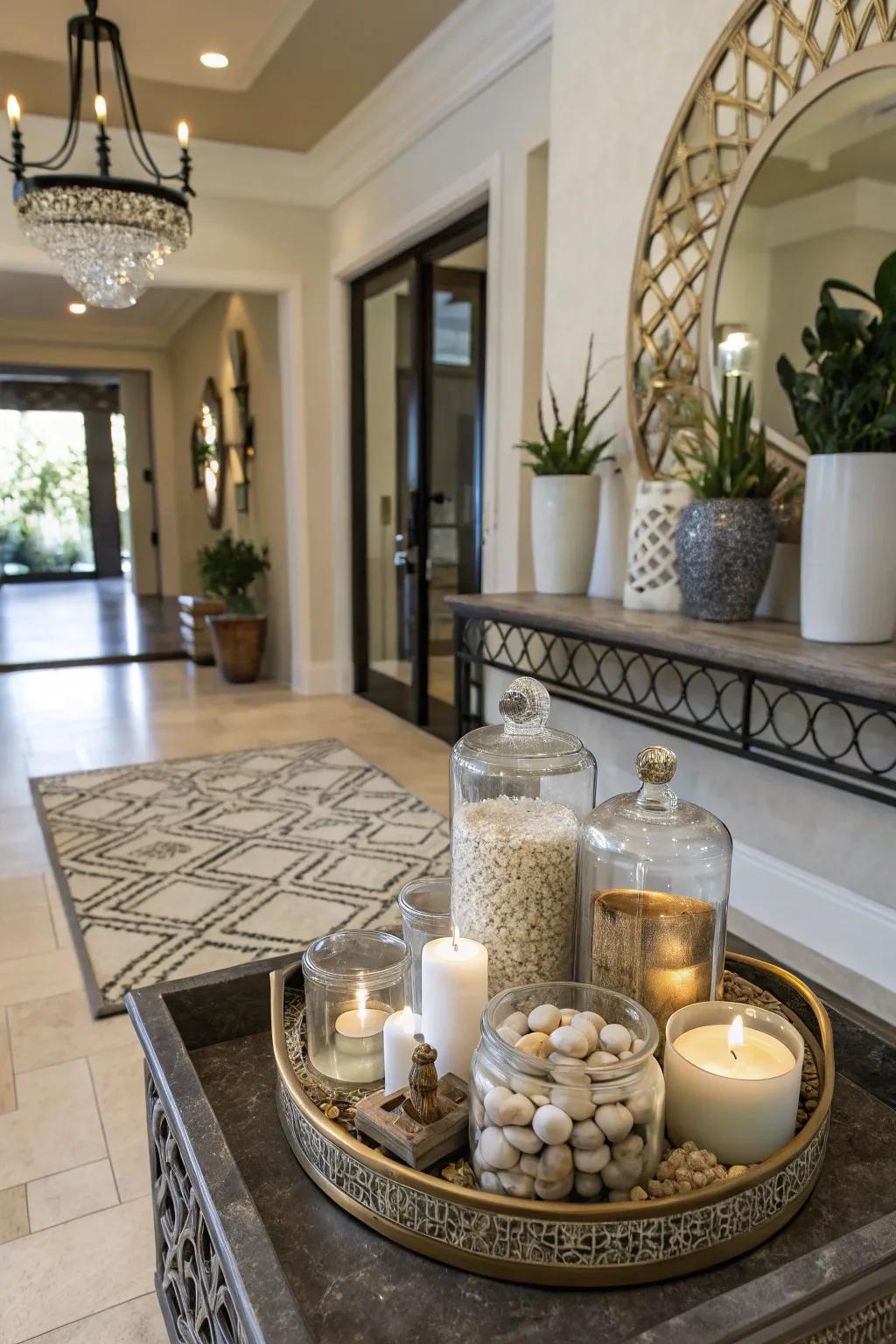 Curate your space with ornamental objects.