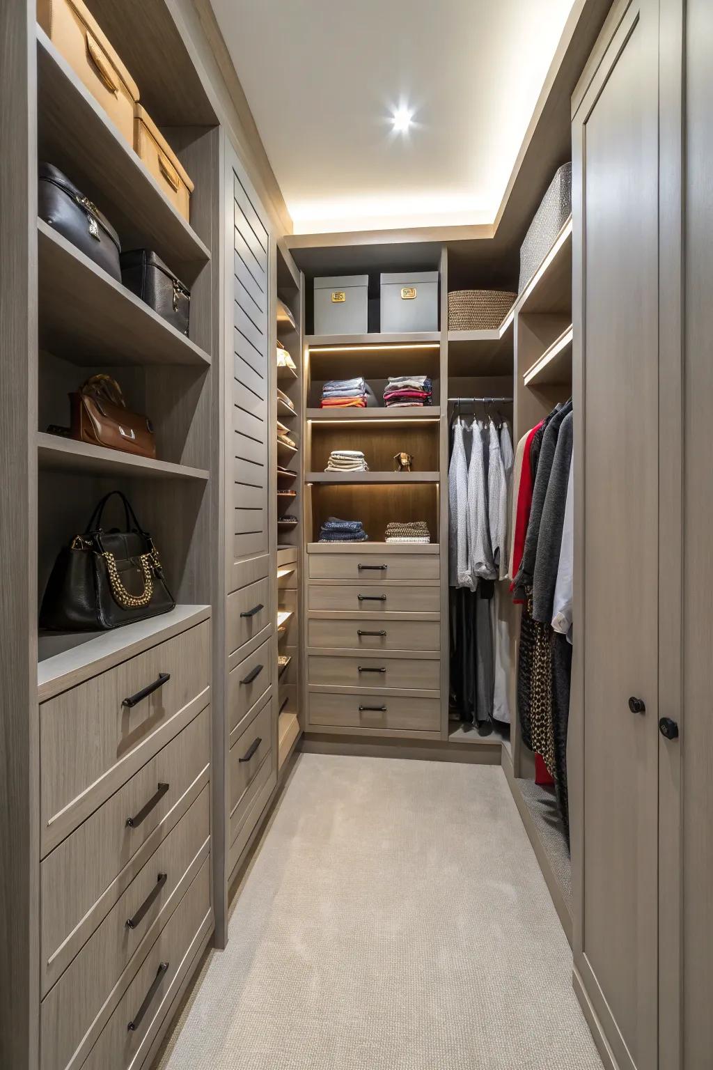 Customize your closet for the best efficiency and look.