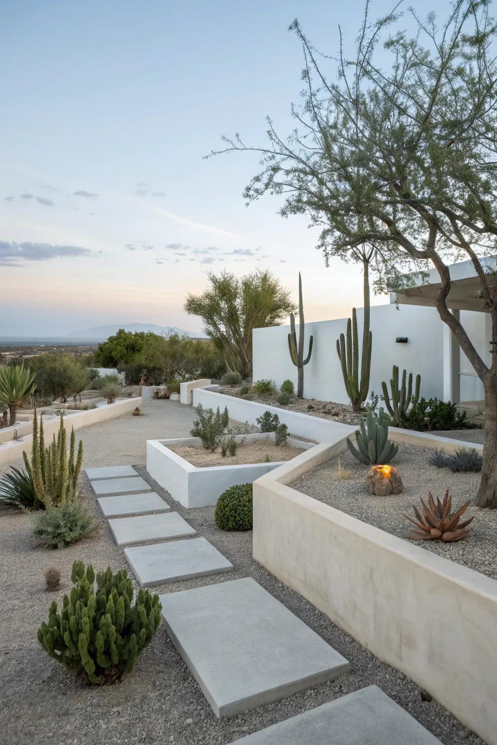 A simple design showcases the desert's natural beauty.