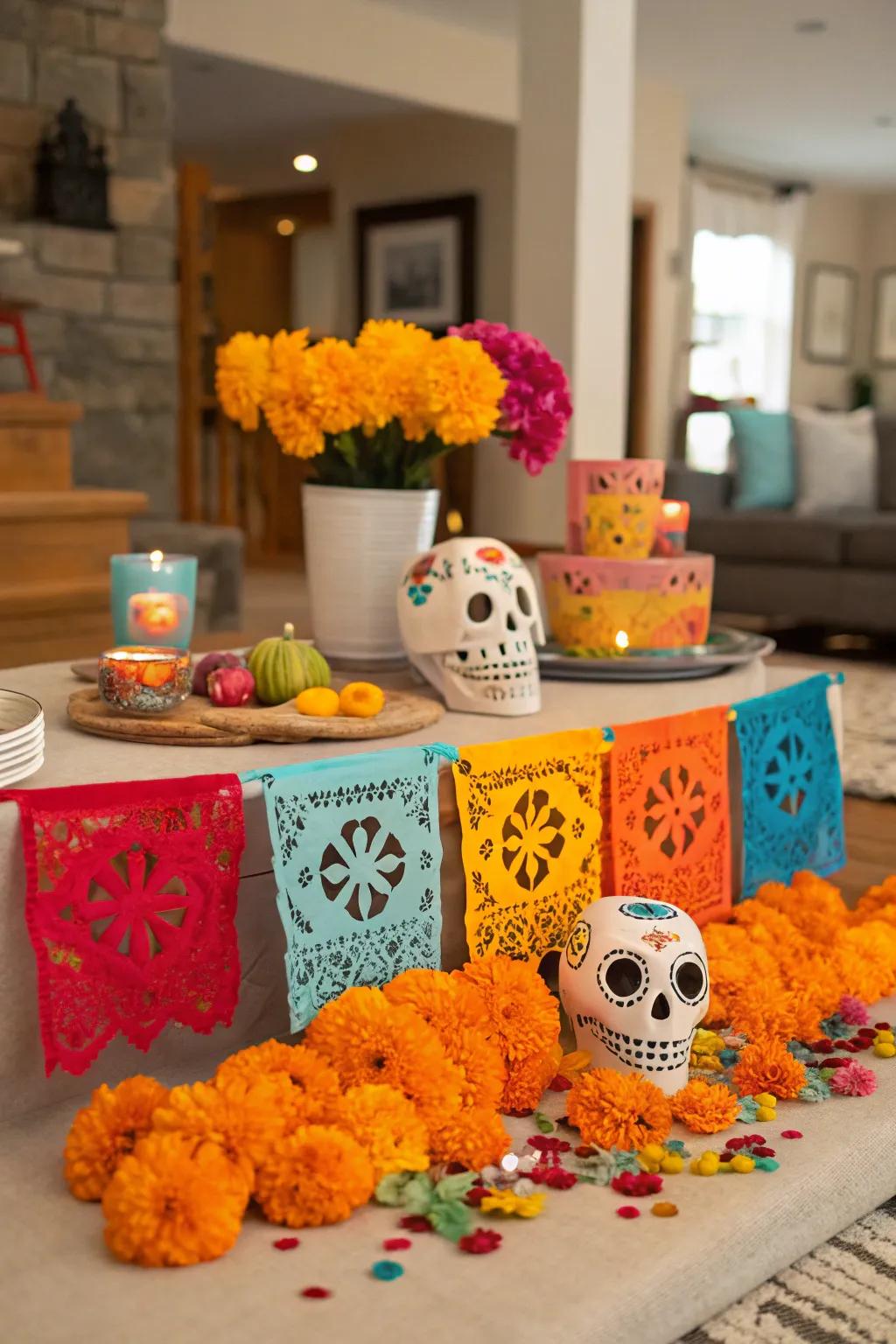 Playthings add a playful and joyful touch to the altar for children.