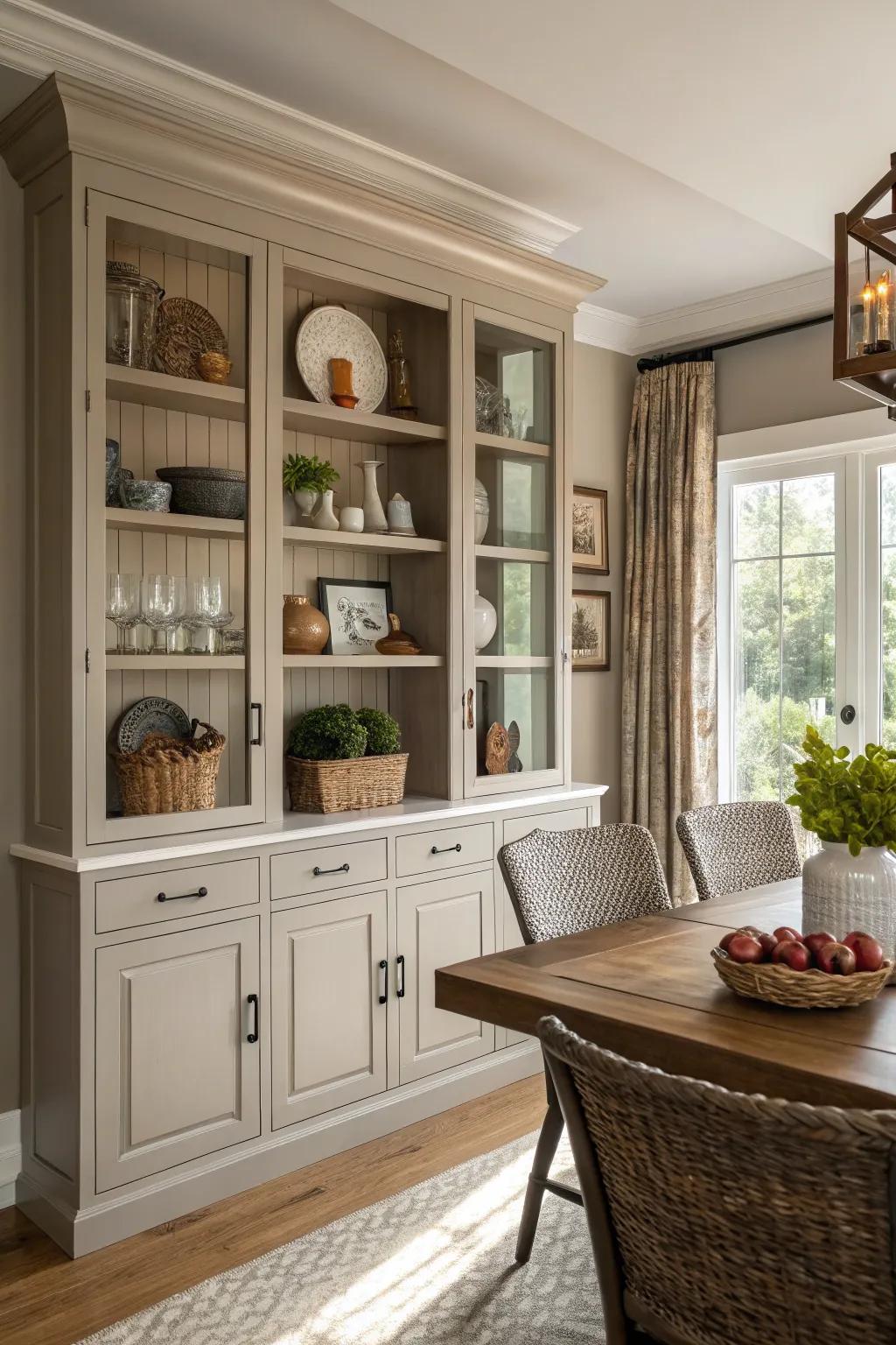 Integrated storage that blends functionality with aesthetic appeal.