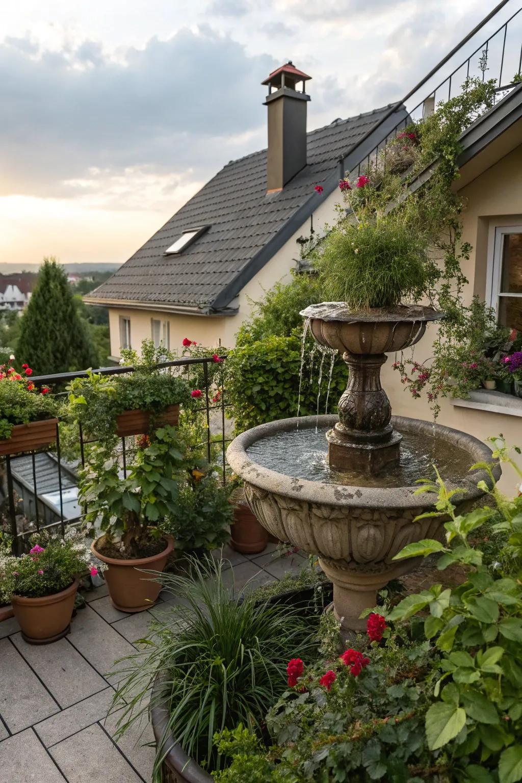 A water element conveys serenity to your zone.