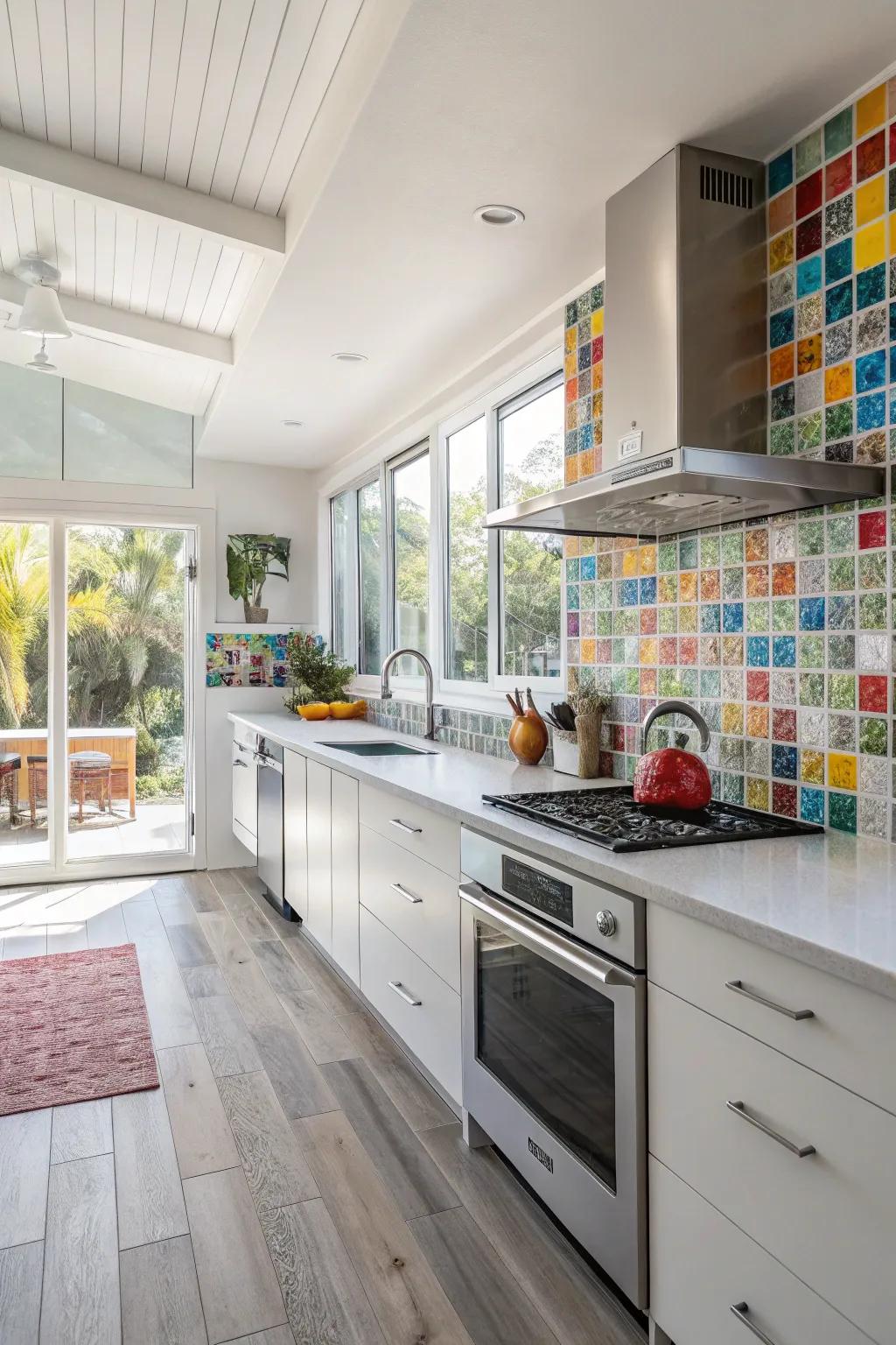 A stylish wall covering imparts individuality and appeal.
