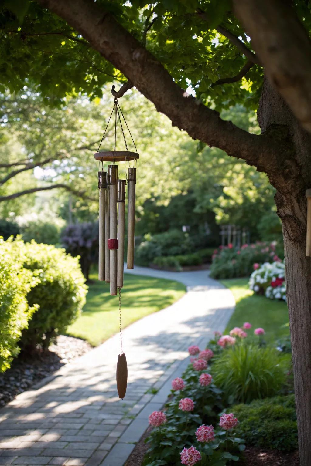 Incorporate a sensory element with wind chime soundscapes.