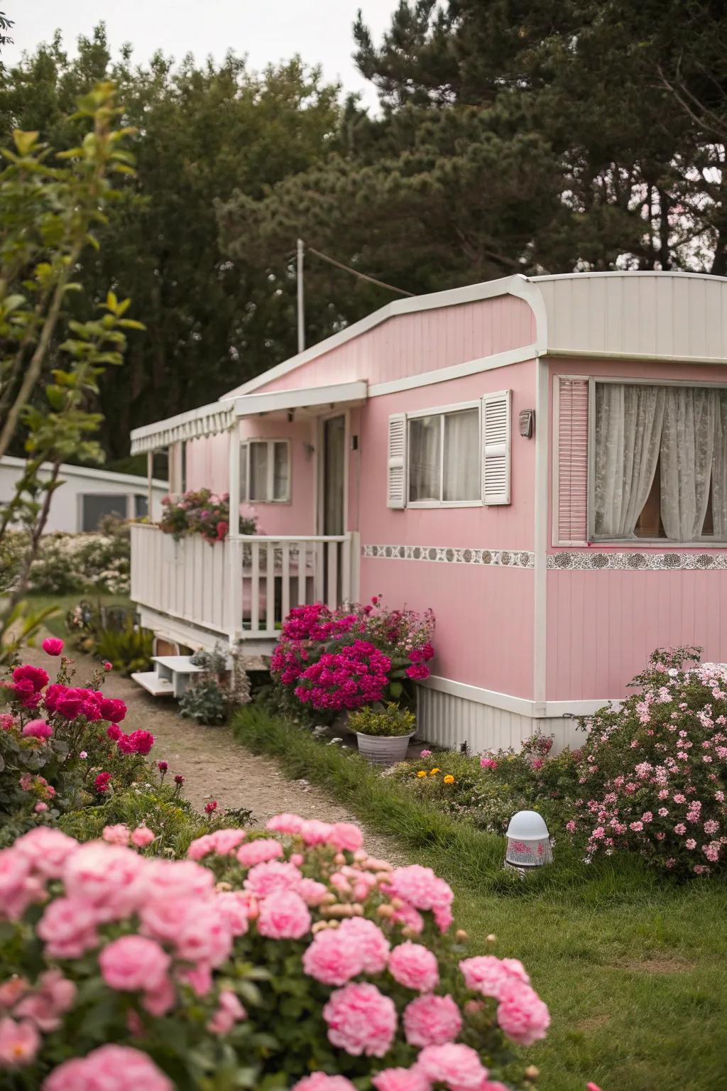 Gentle rose adds a whimsical and playful accent.