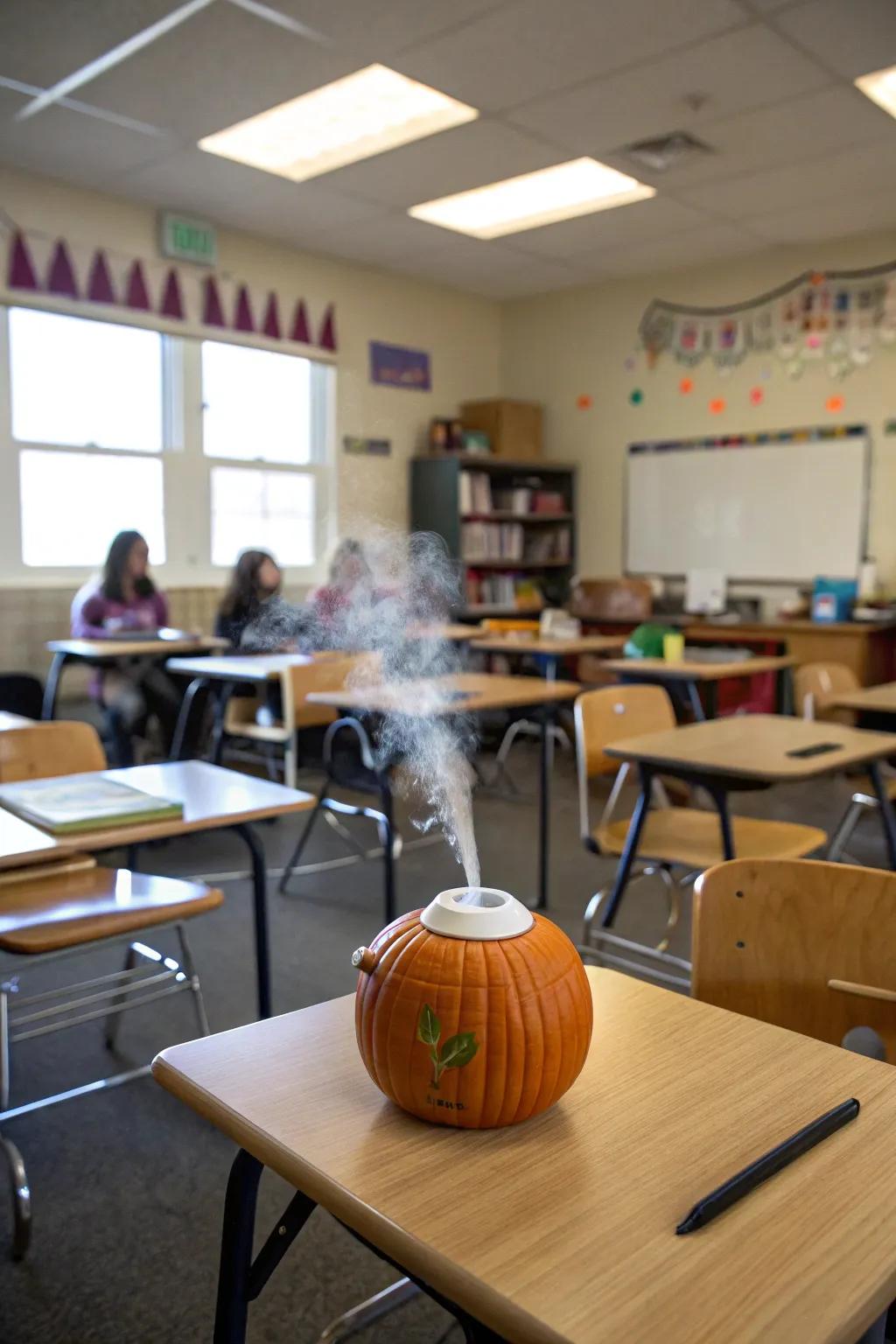 An aromatic hint of gourd spice in the classroom.