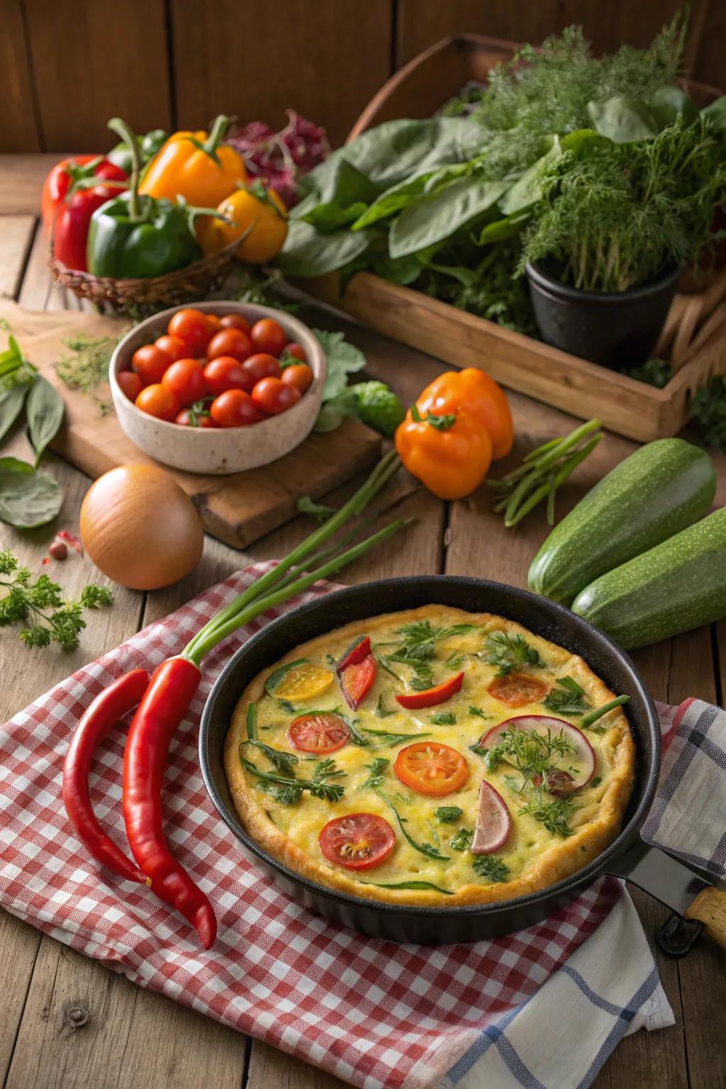 Frittatas filled with seasonal greens are a flexible and remarkable dish.
