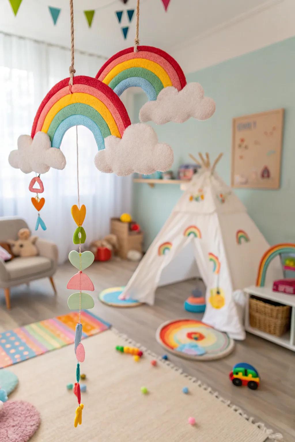 Children are delighted by felt garlands in playful shapes, which brighten up their spaces.