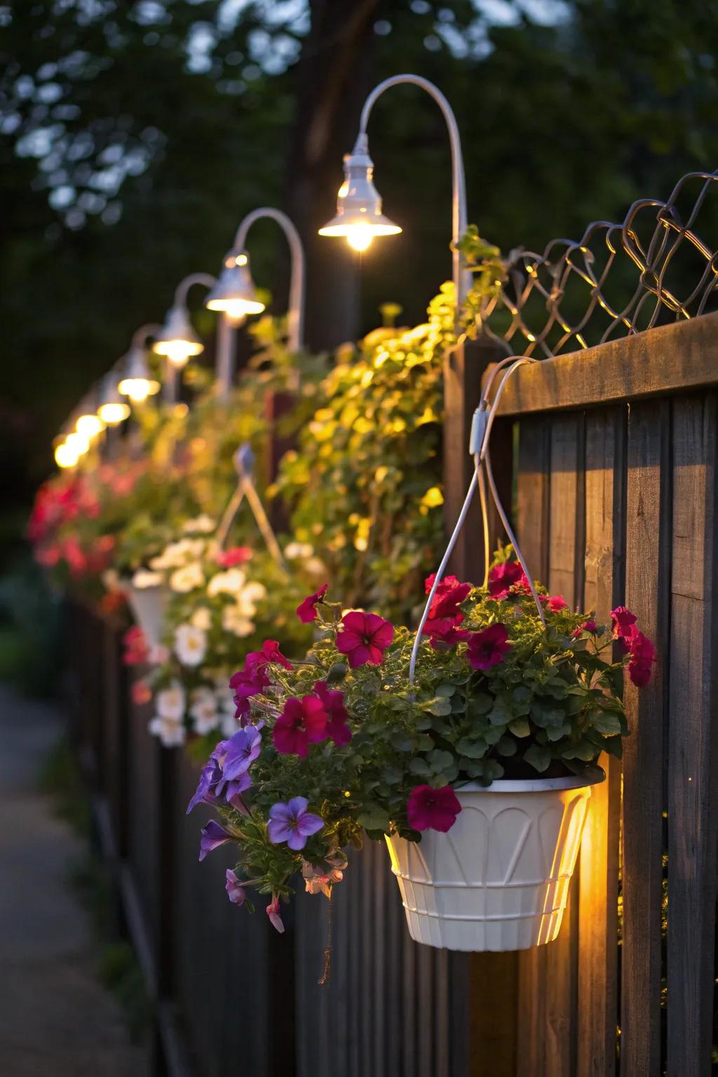 Illuminate your plants using illuminated supports for a unique touch.