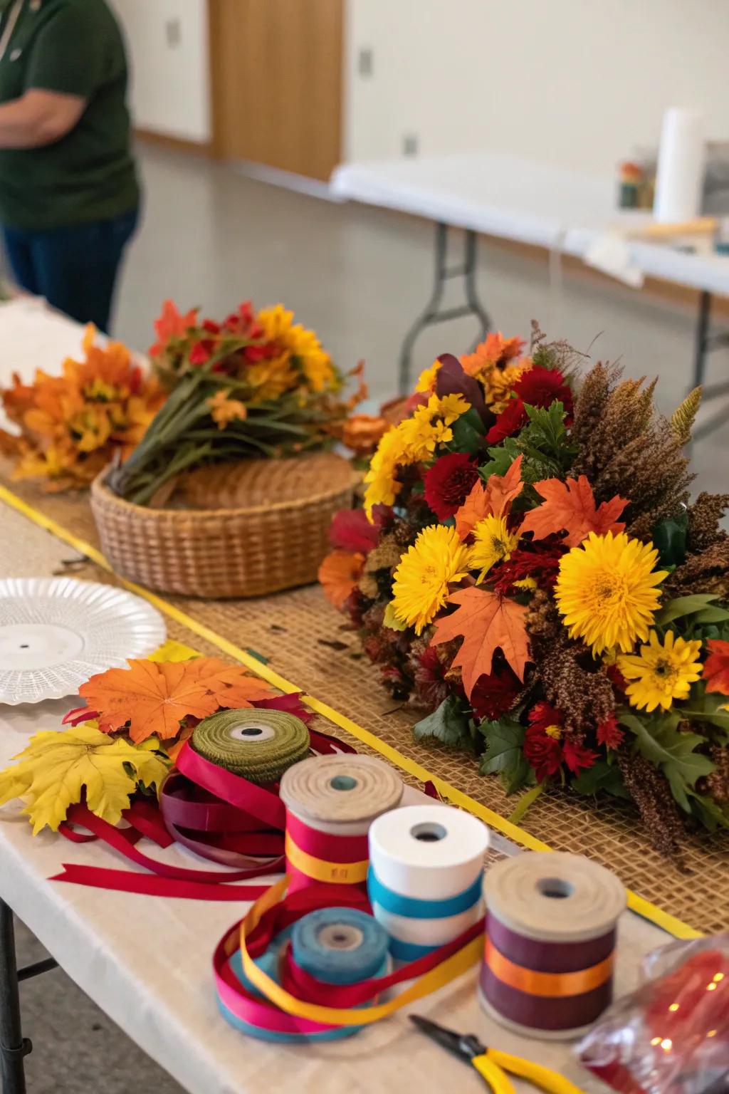 Make lovely seasonal wreaths with friends at a workshop.