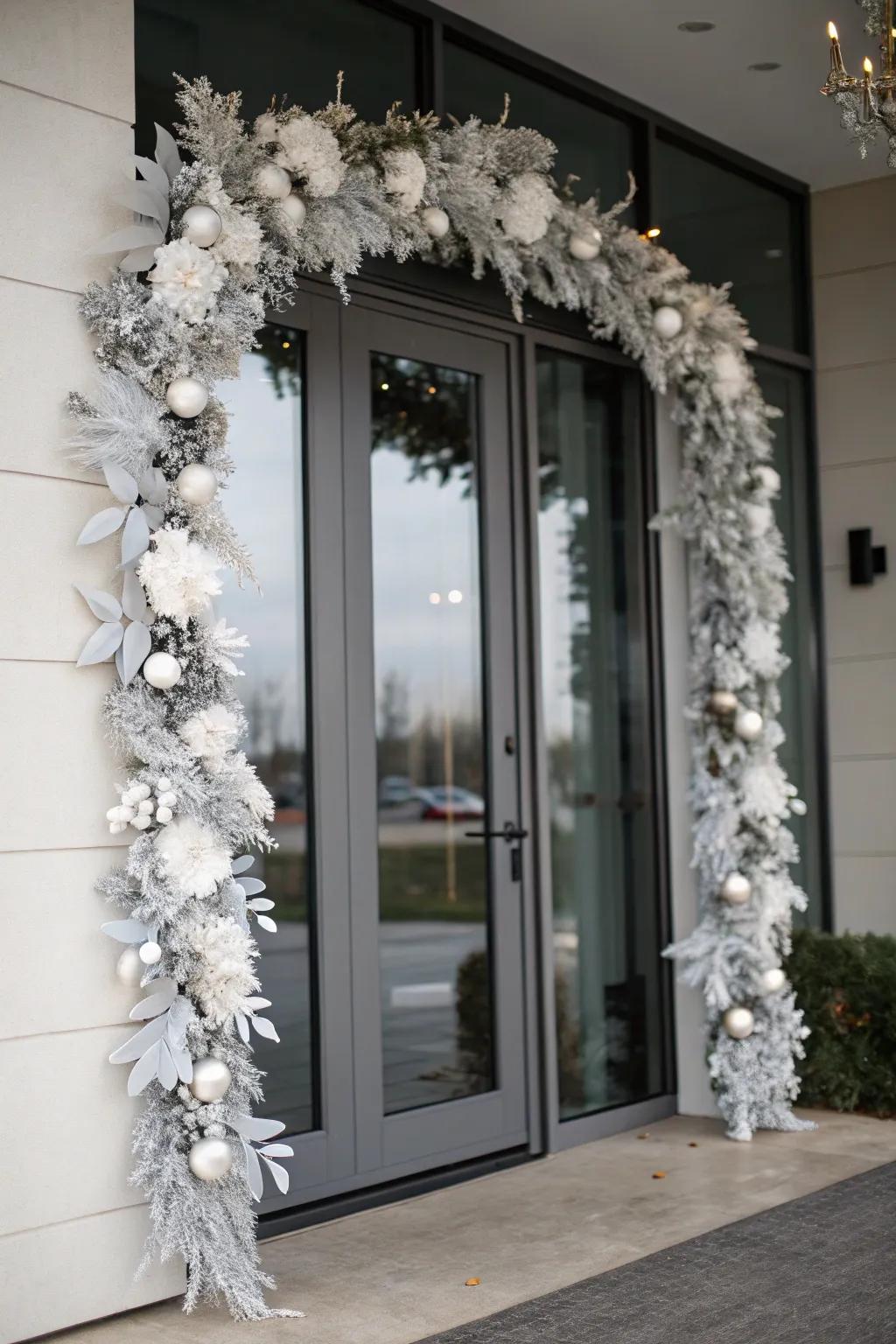 With a one-tone garland design, achieve a sophisticated appearance.