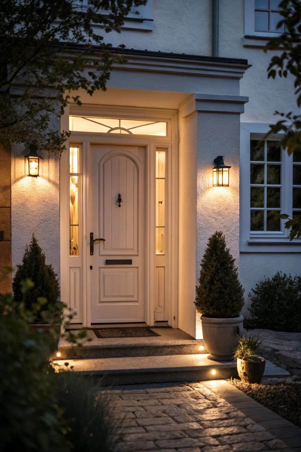 Concealed spotlights impart a magical touch.