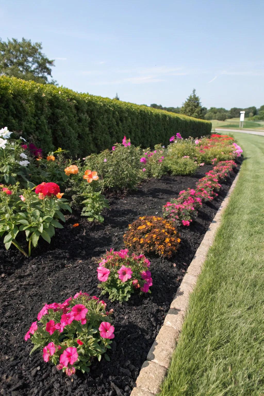 Revitalize flower beds with the bold appearance of dark ground cover.