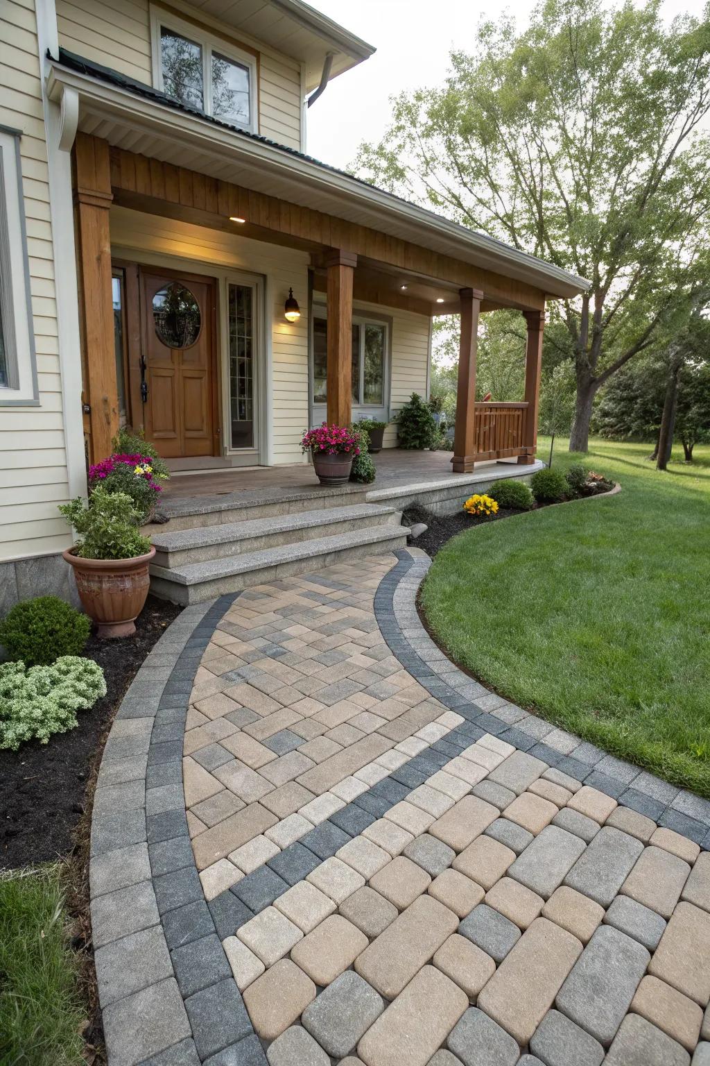 Paver borders add definition and elegance.