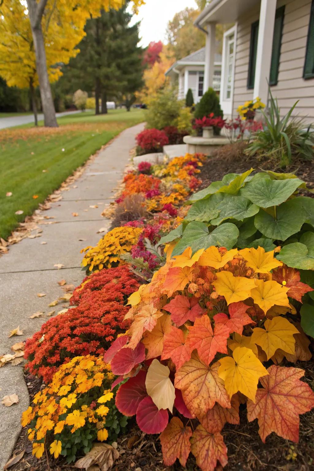 Enrich your flower beds with autumn leaves as natural protector.