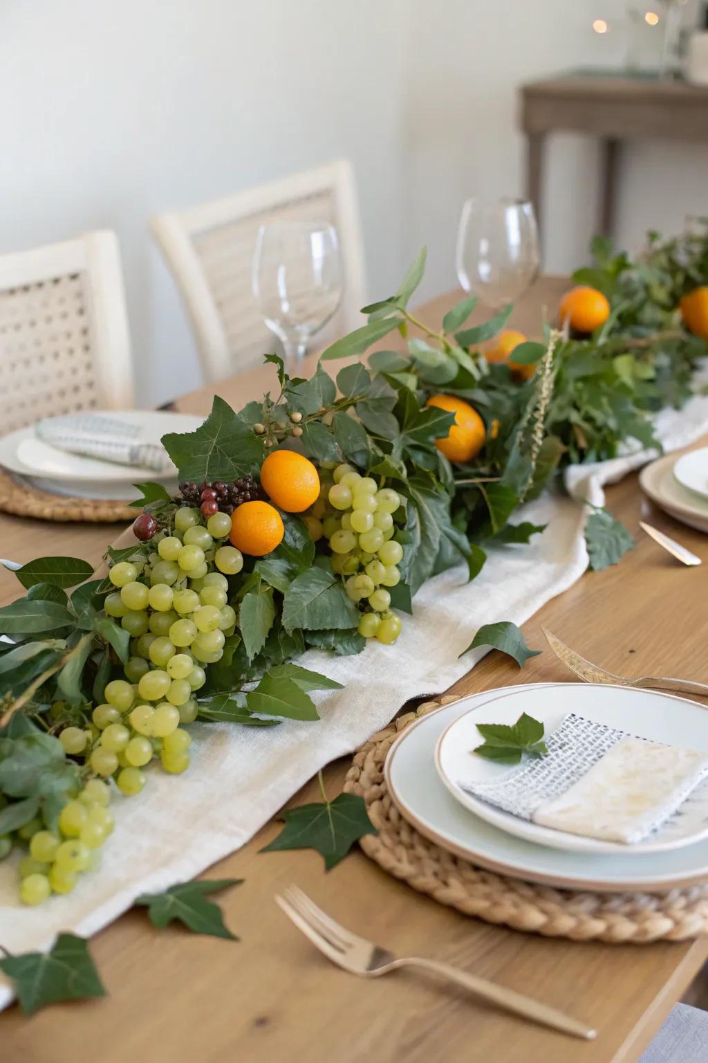 A whimsical fruit accent for an enchanting table setting.