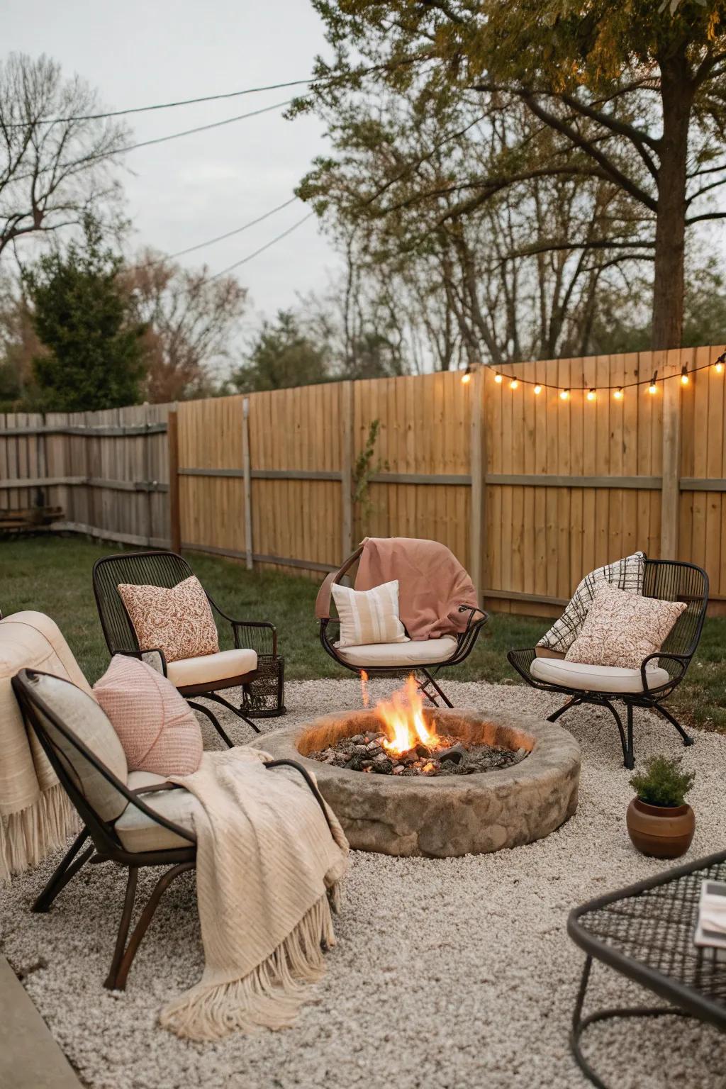 Pads and throws add comfort and warmth to your seating area.