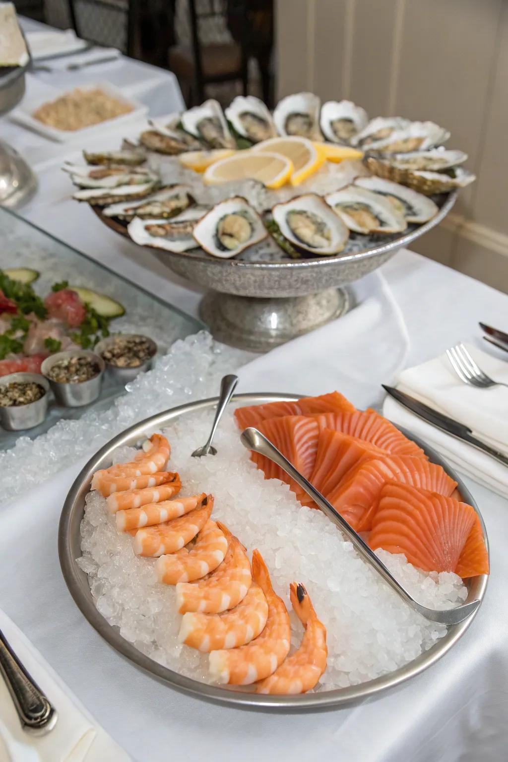 An exquisite seafood selection that adds a hint of luxury.