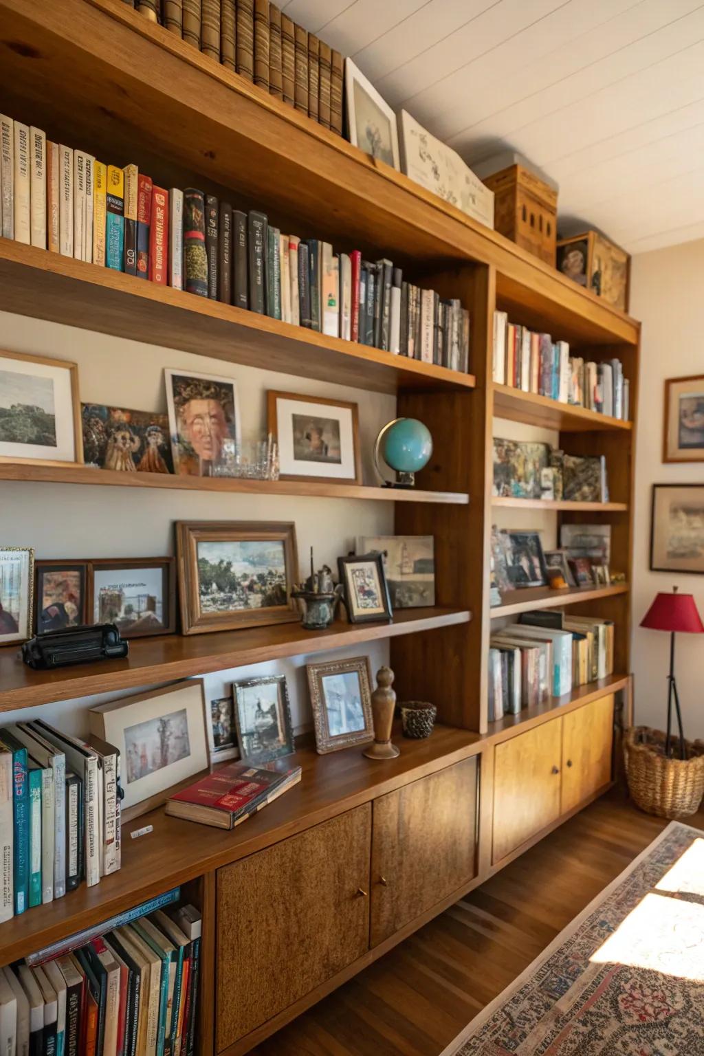 Personal keepsakes make the library uniquely yours.