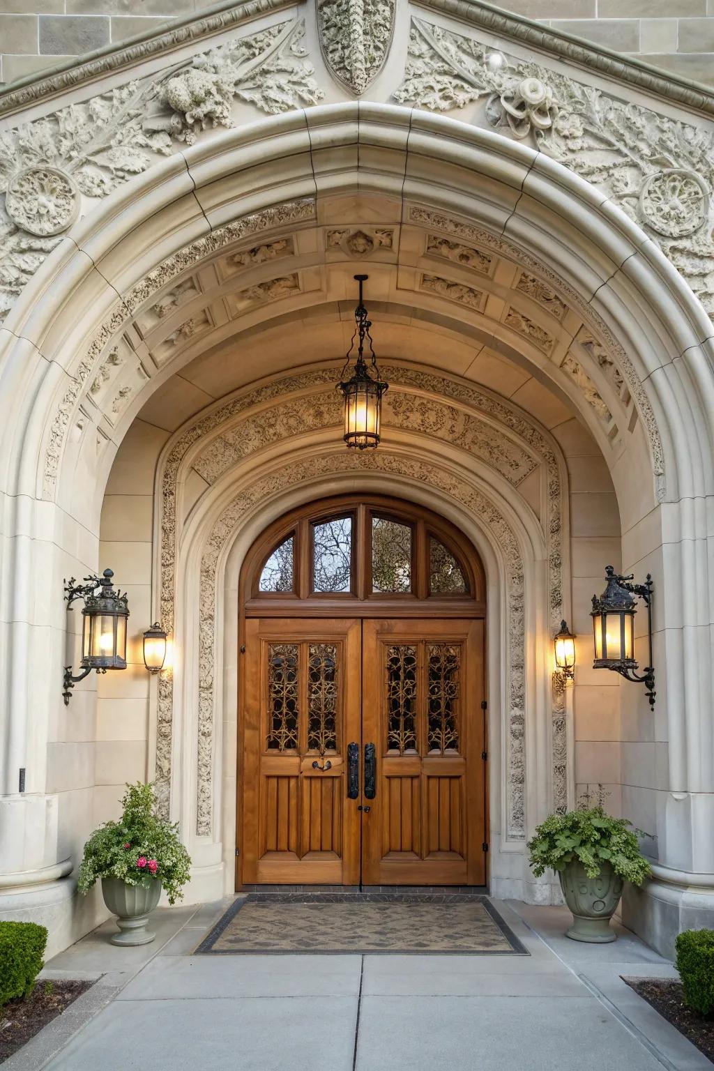 Arches lending a touch of charm and sophistication to your entrance.