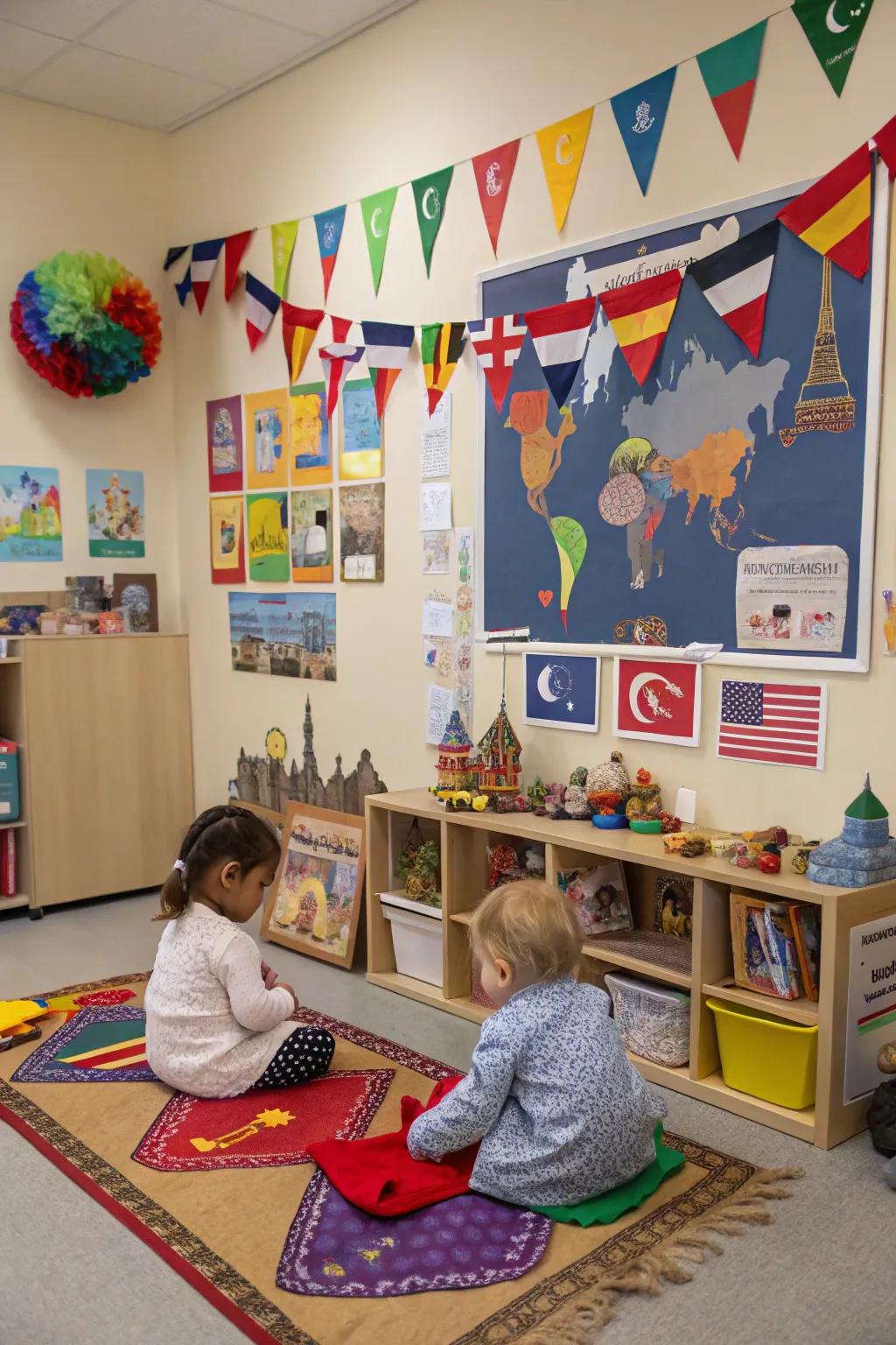 A culturally vibrant classroom that celebrates global diversity.