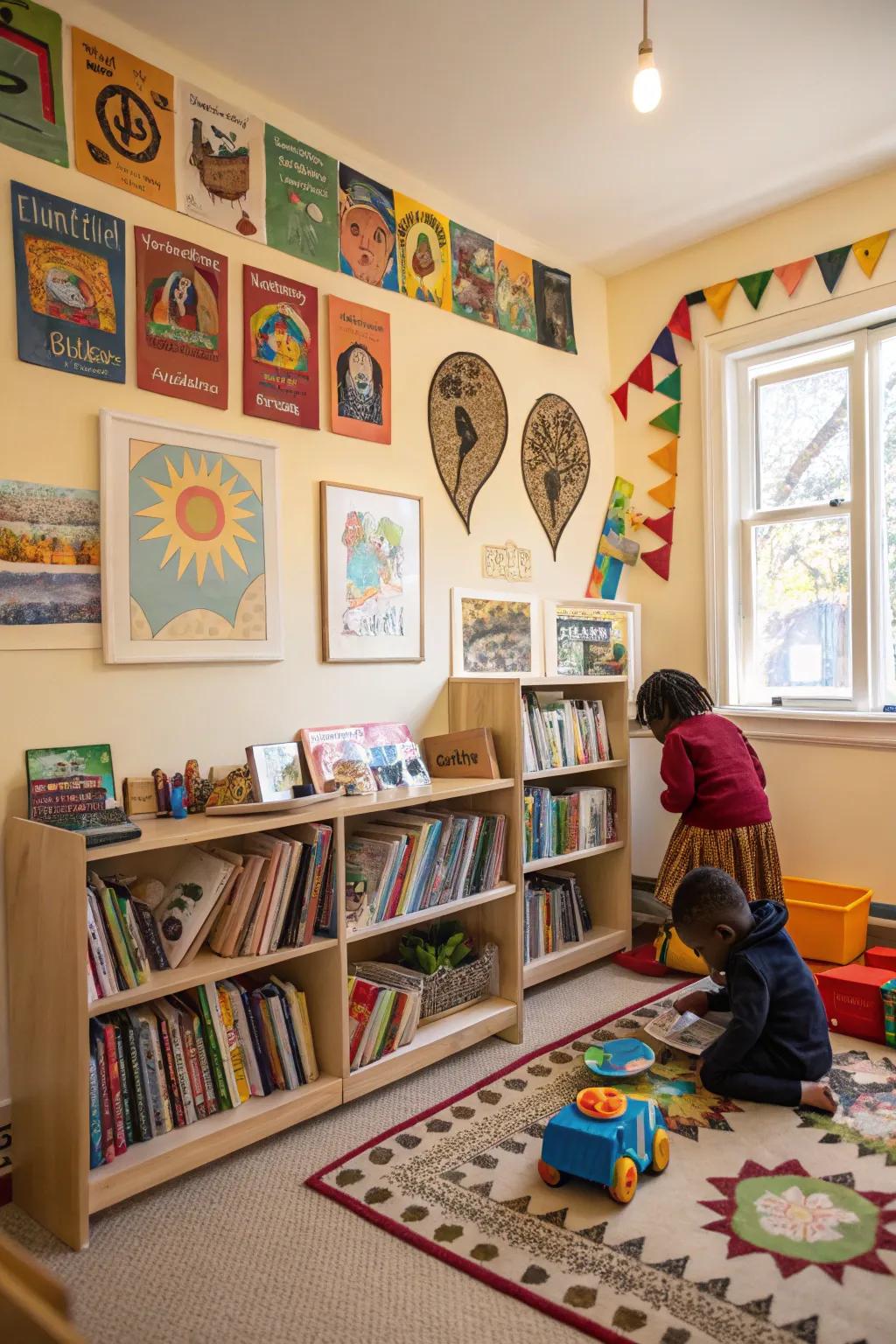 Cultural decor promotes awareness and inclusivity.