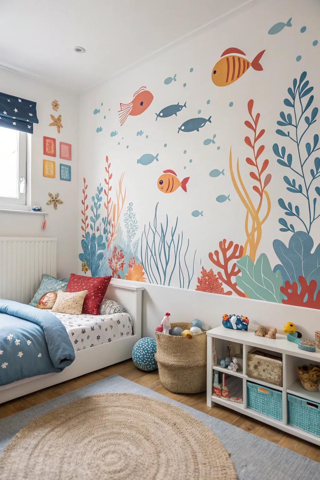 Underwater themes bring the magic of ocean settings indoors.