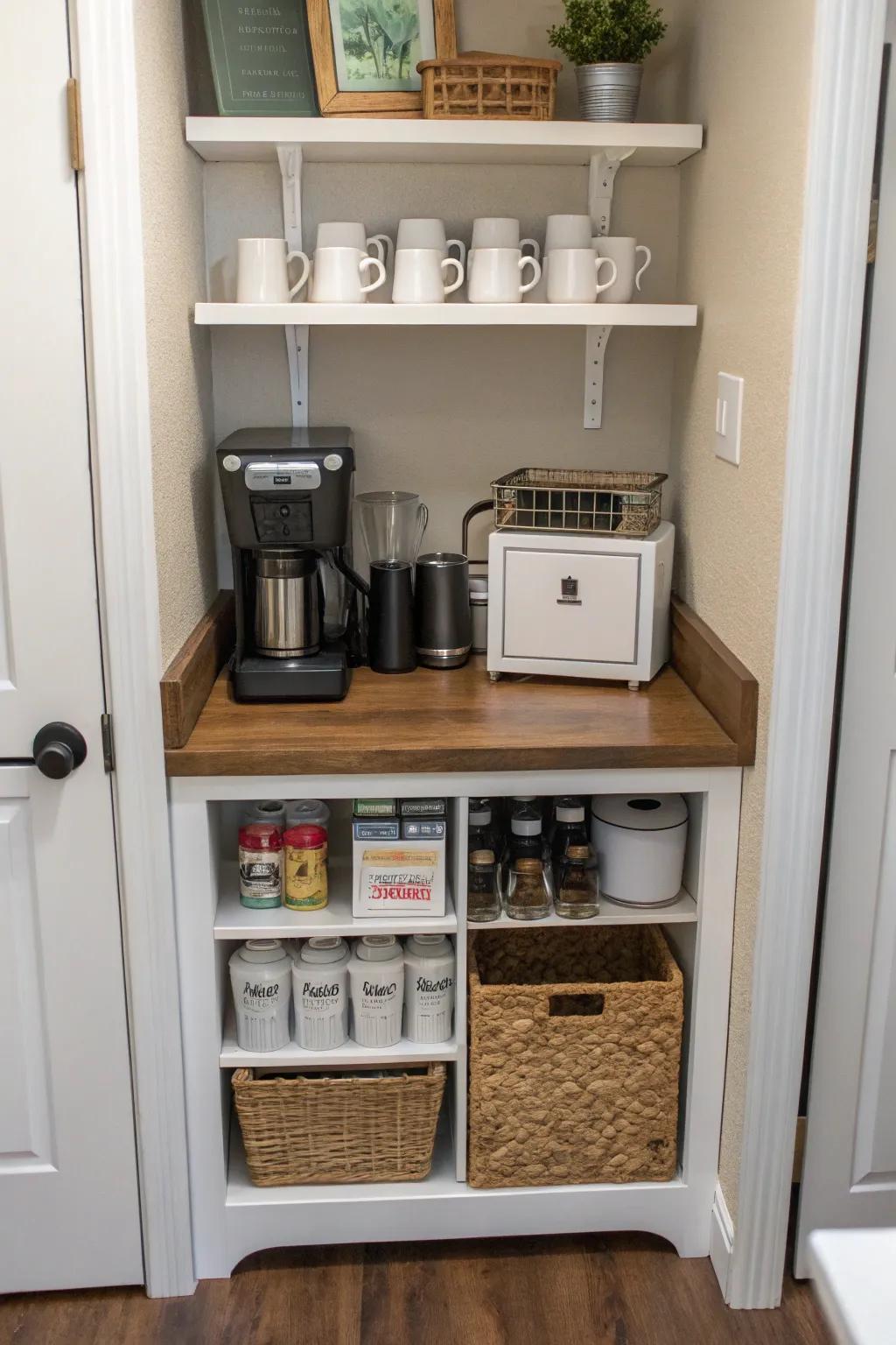 A reduced layout shows that proportions aren't paramount regarding the coffee bar.