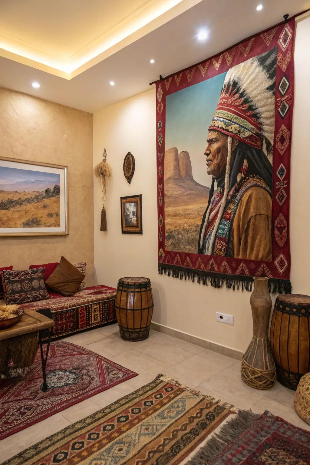 Artwork depicting heritage connects your space to your roots and adventures.