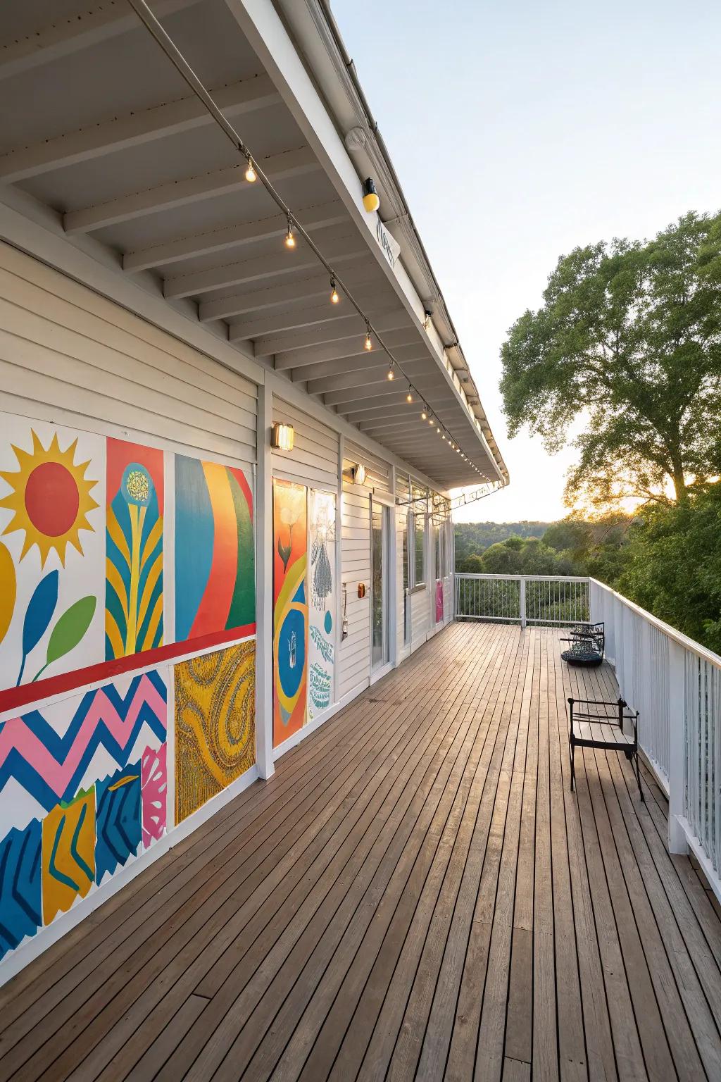 Outdoor art adds a personalized touch to your deck.