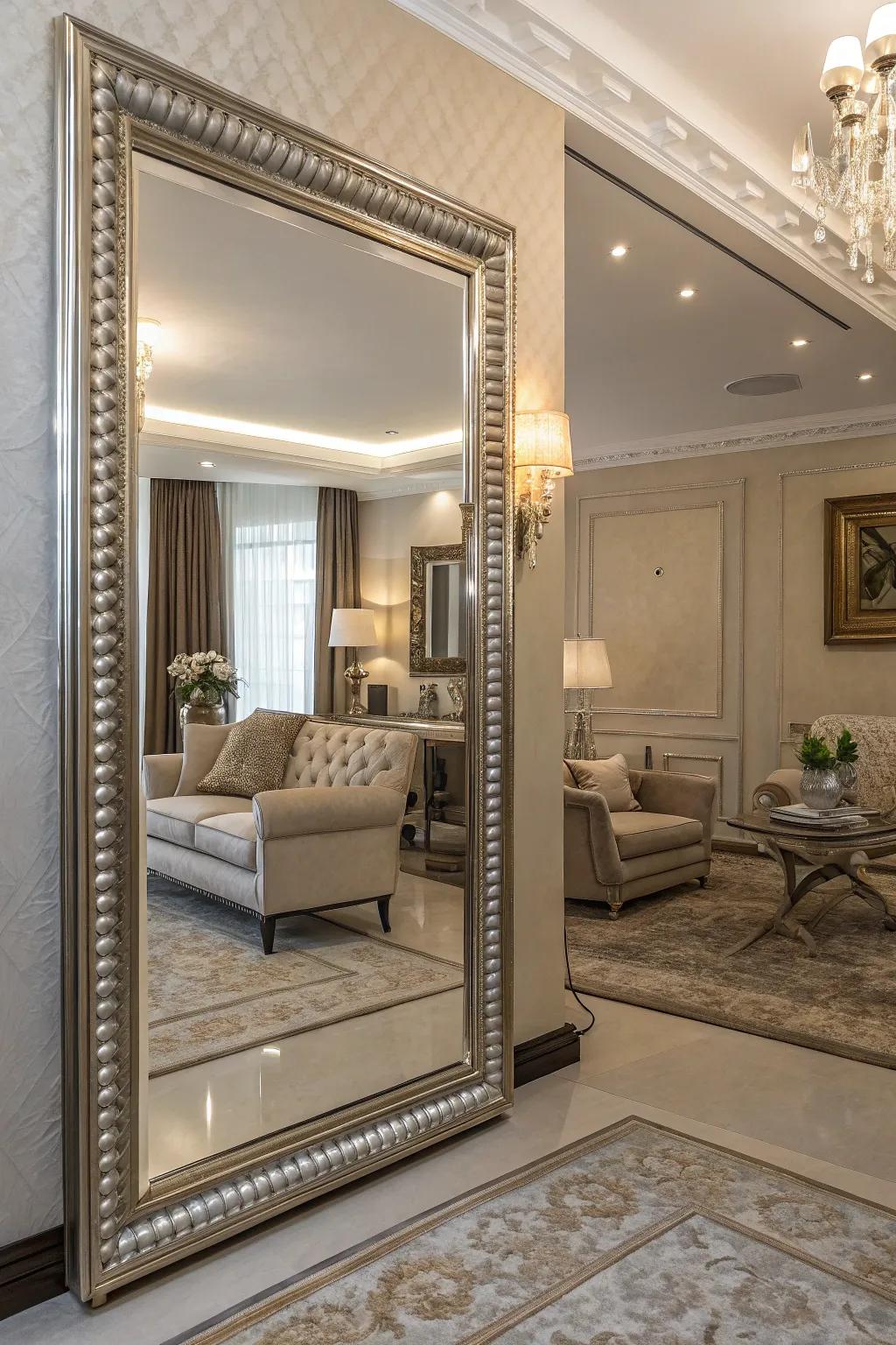 Metallic accentuations on reflectors introduce an element of opulence to any given chamber.