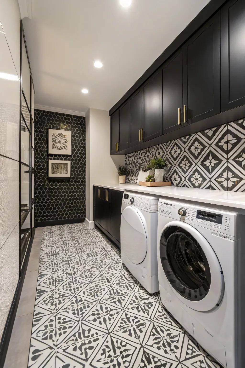 Black and white create a dynamic and timeless contrast.