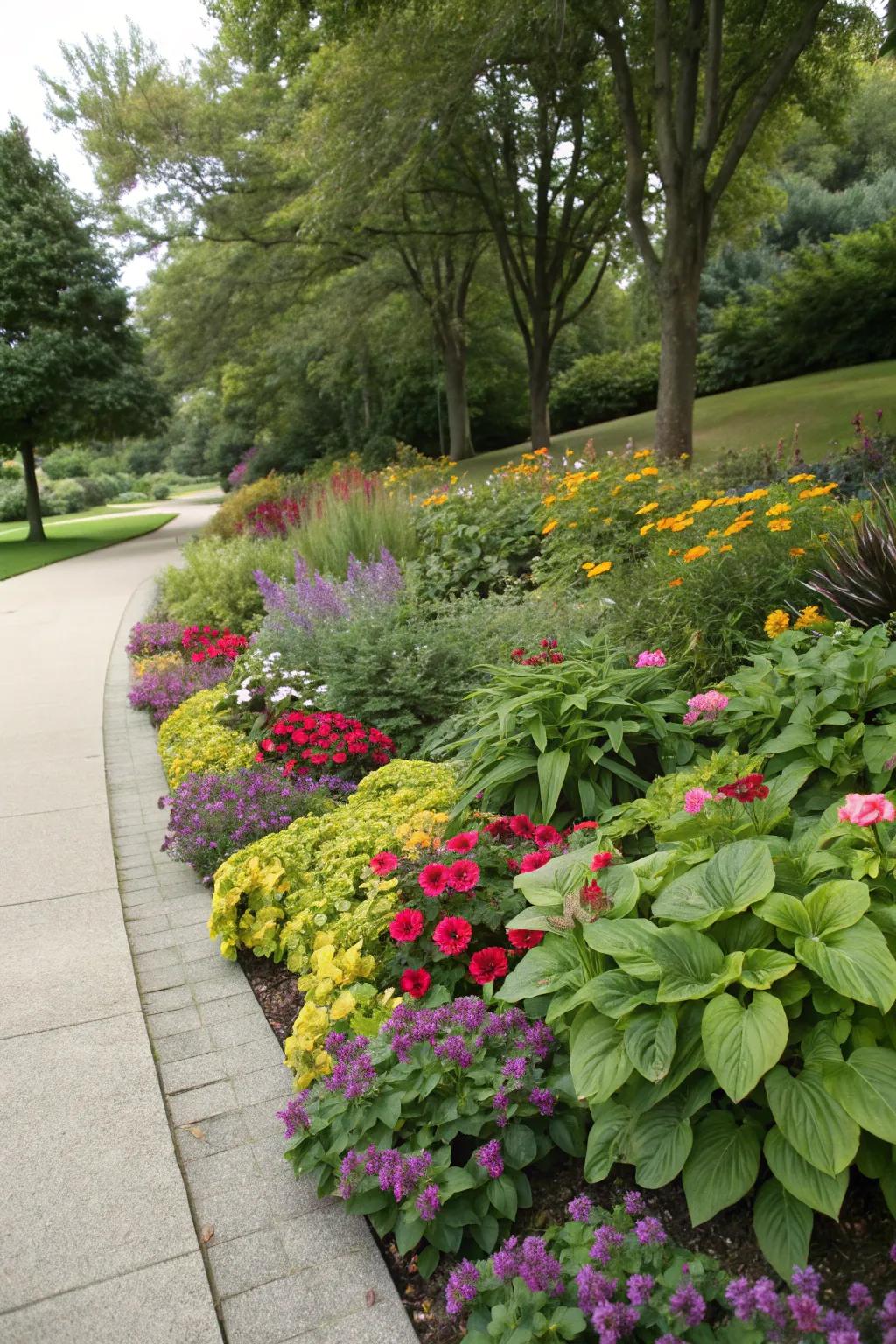 Ground covers providing a vibrant, weed-resistant foundation.