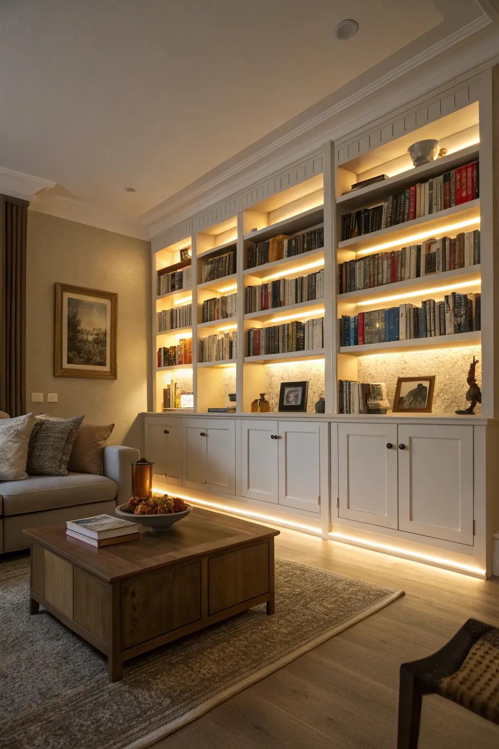 Highlight your decor with beneath-cabinet LEDs.
