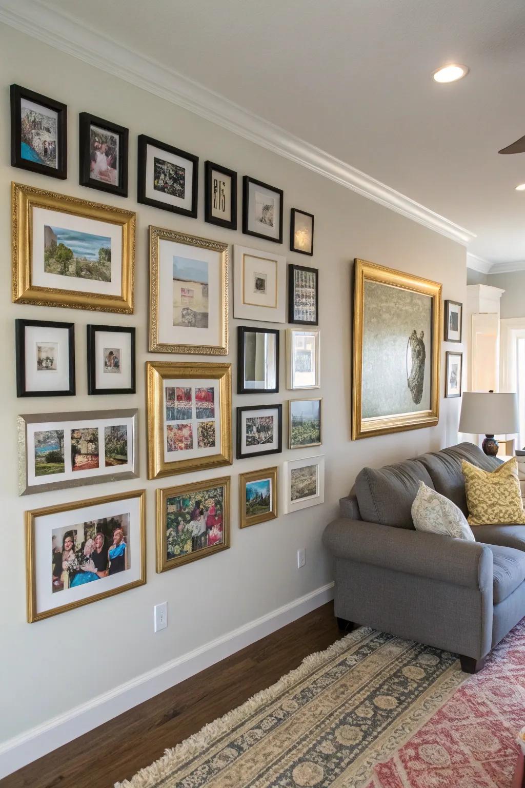 Attain premium aesthetics on a budget using digital prints and thrifted displays.
