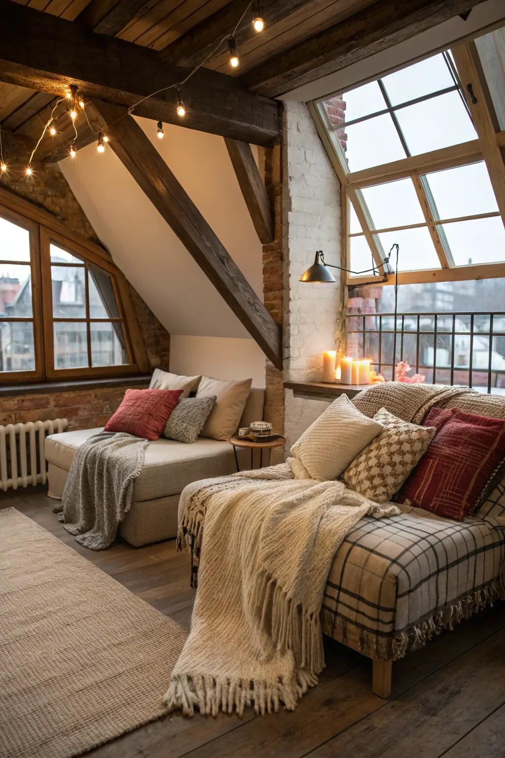 Cozy corners introducing comfort and intimacy.