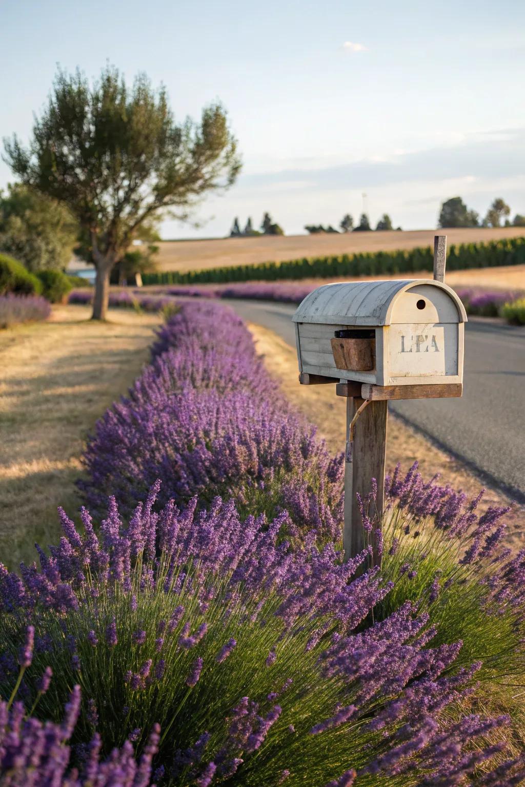Lavender delivers timeless beauty and a soothing aroma to your mailbox garden.