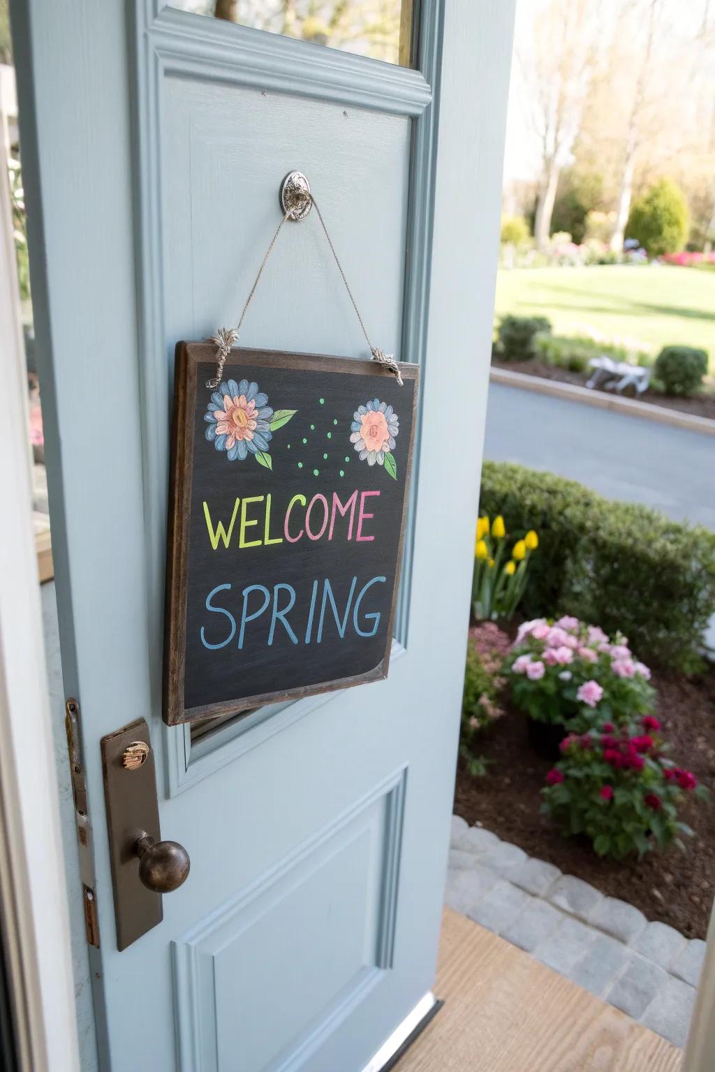 A chalkboard board delivers adaptable and imaginative communication.