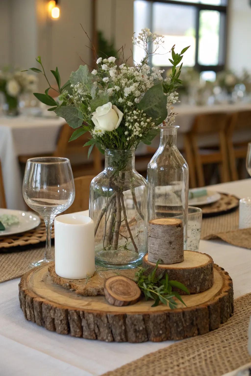 A blend of contemporary and country elements establishes balance.