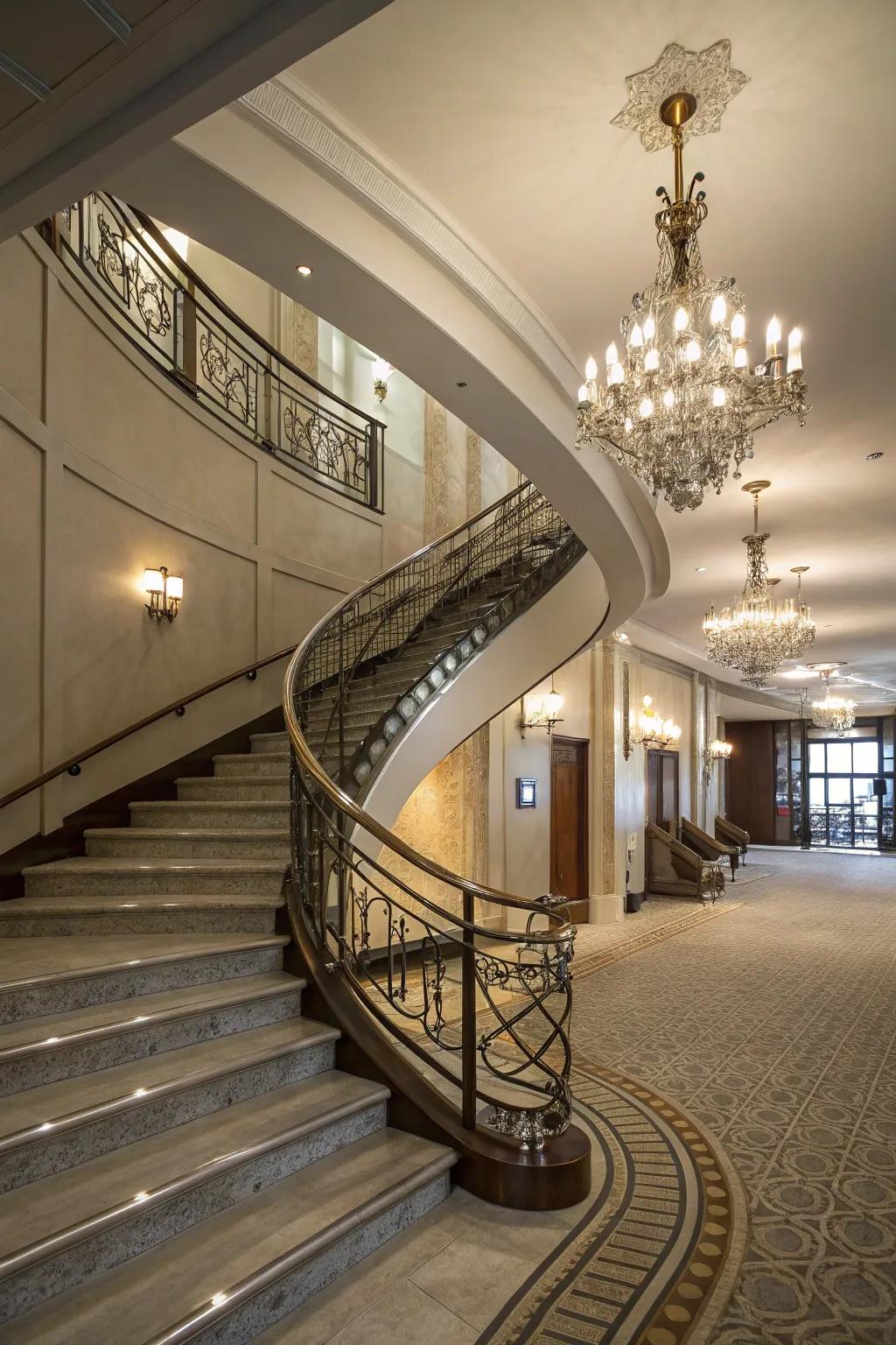 Graceful arcs inject sophistication into any abode.