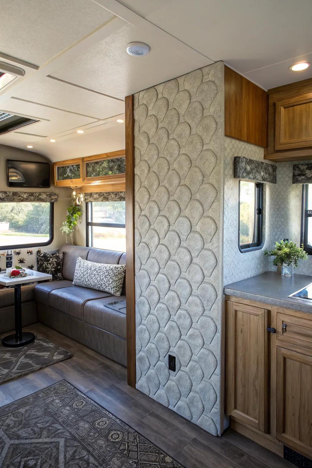 Your mobile home can gain depth and appeal from a striking accent wall.