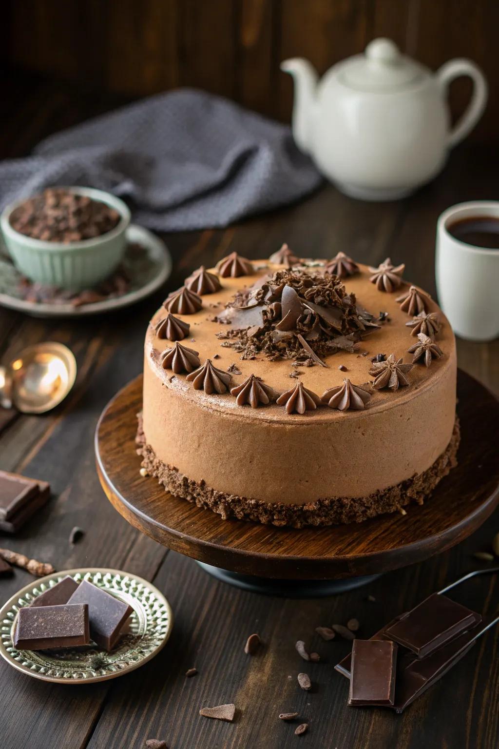 Cocoa curls offer a traditional element to