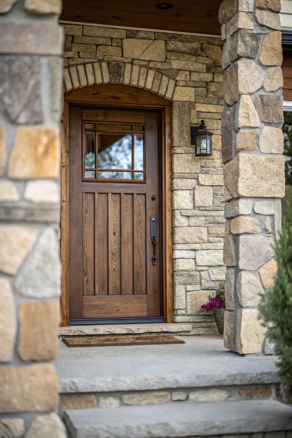 Mixed surfaces contribute visual interest and depth.