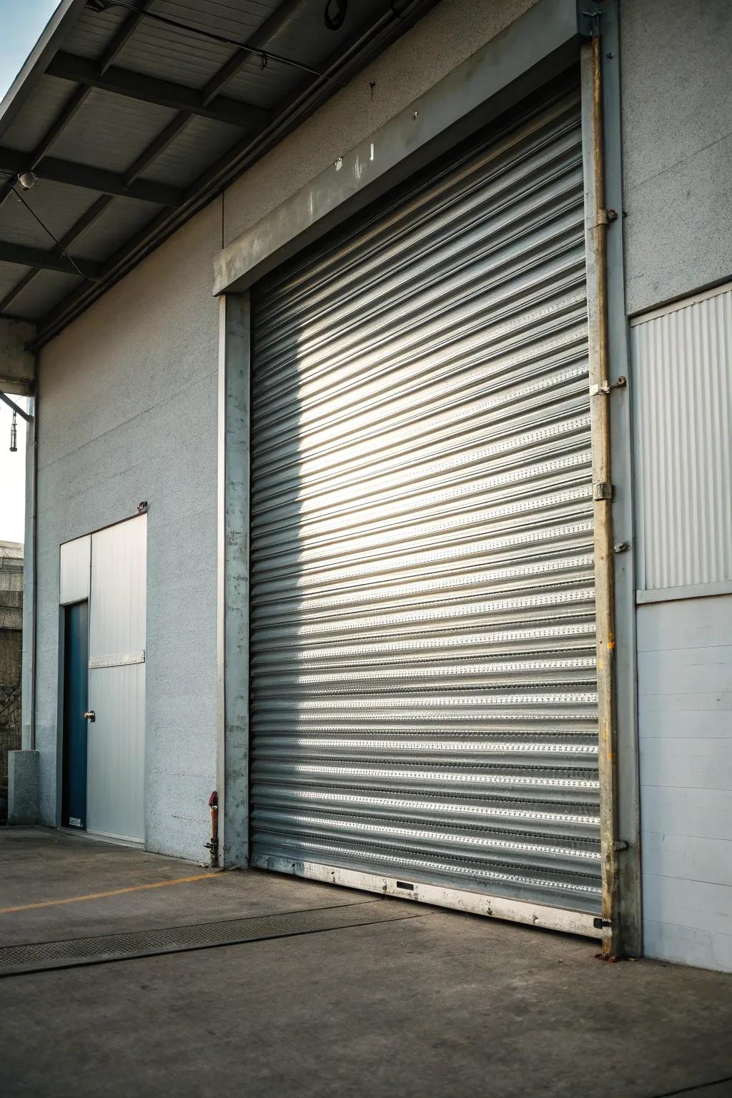 Industrial materials bring a tough edge to garage doors.