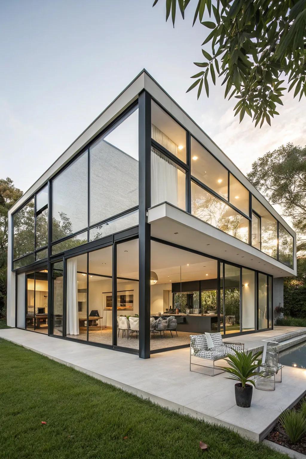Create visual intrigue using geometric architecture.