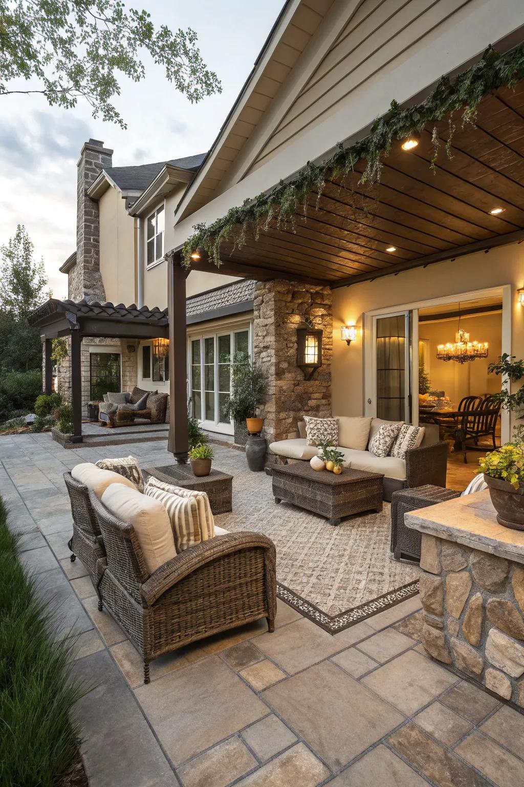 Smooth indoor-outdoor spaces improve living areas.